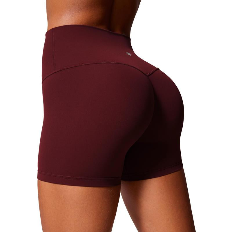 CRZ YOGA Secretsculpt Womens Butterlift High Waist Scrunch Butt Biker Shorts 4 Inches - No Front Seam Workout Gym Booty