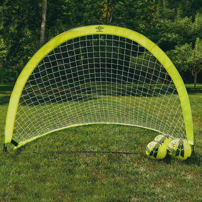 Pop-Up 6 Ft Soccer Goal Net, Portable, Green, Zipper Carrying Bag