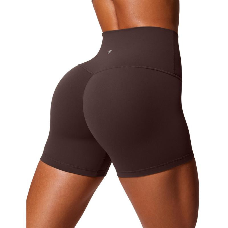 CRZ YOGA Secretsculpt Womens Butterlift High Waist Scrunch Butt Biker Shorts 4 Inches - No Front Seam Workout Gym Booty