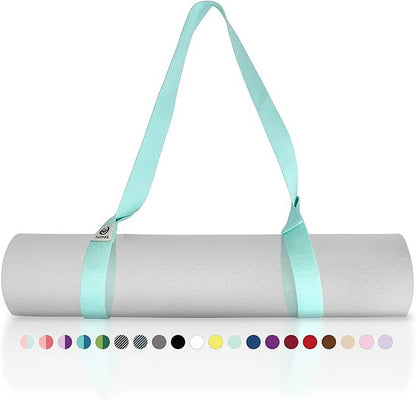 Yoga Mat Holder (Mat Not Incl.), Adjustable Yoga Mat Carrier, Turquoise