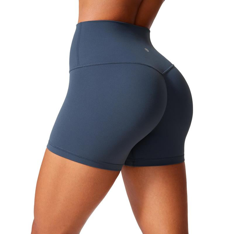 CRZ YOGA Secretsculpt Womens Butterlift High Waist Scrunch Butt Biker Shorts 4 Inches - No Front Seam Workout Gym Booty