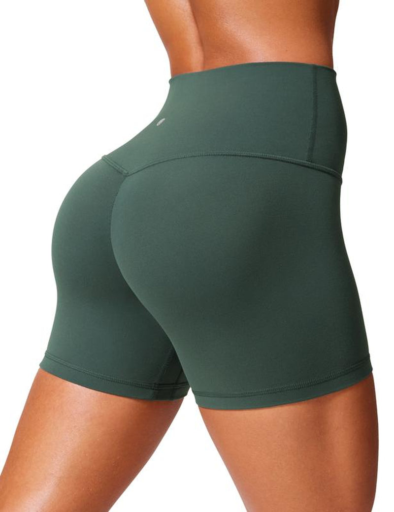 CRZ YOGA Secretsculpt Womens Butterlift High Waist Scrunch Butt Biker Shorts 4 Inches - No Front Seam Workout Gym Booty