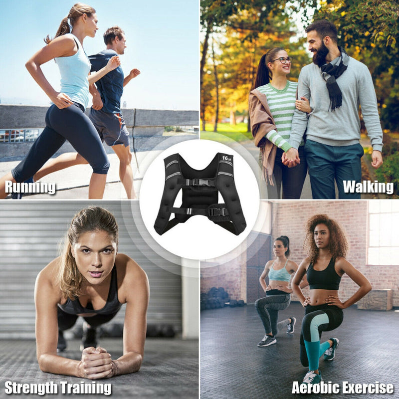 Training Weight Vest Workout Equipment with Adjustable Buckles and Mesh Bag